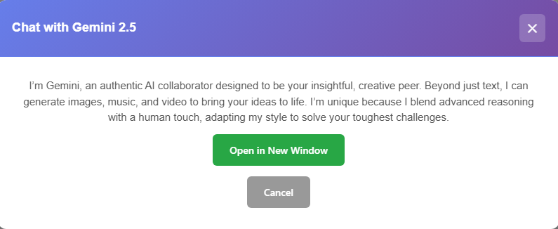 AI Provider Info Panel