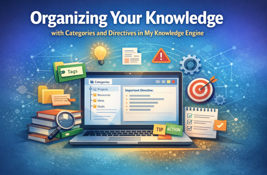 Organizing Your Knowledge with Categories and Directives in My Knowledge Engine
